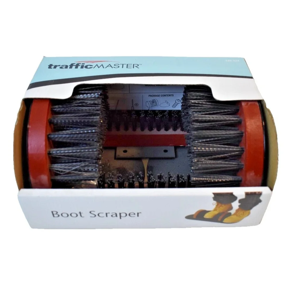 Traffic Master Boot Scraper 523 324 Metal Frame & Hardwood Outdoor Brush